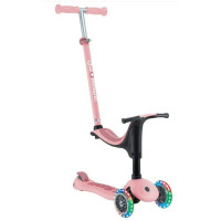 Самокат GLOBBER серії GO UP SPORTY пастельно-рожевий, до 20/50кг, 1+, колеса що світяться