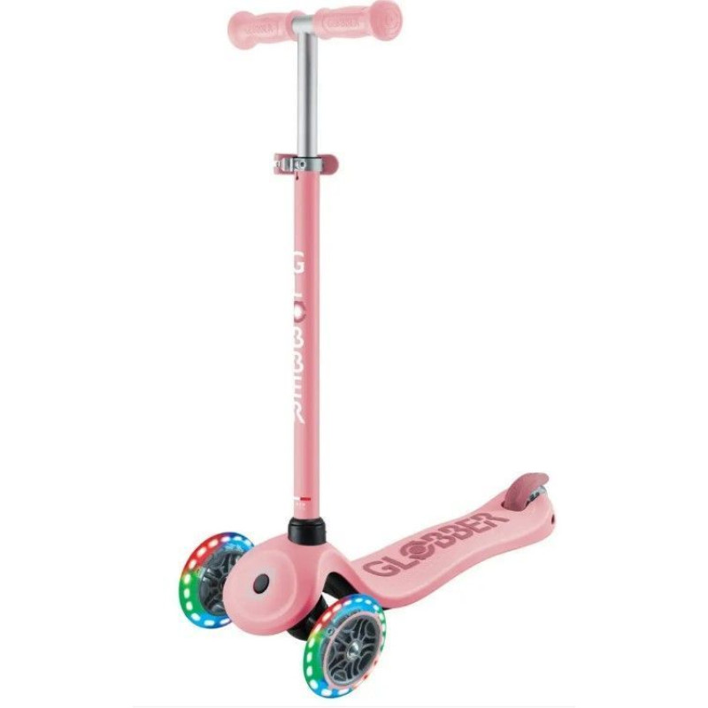 Самокат GLOBBER серії GO UP SPORTY пастельно-рожевий, до 20/50кг, 1+, колеса що світяться