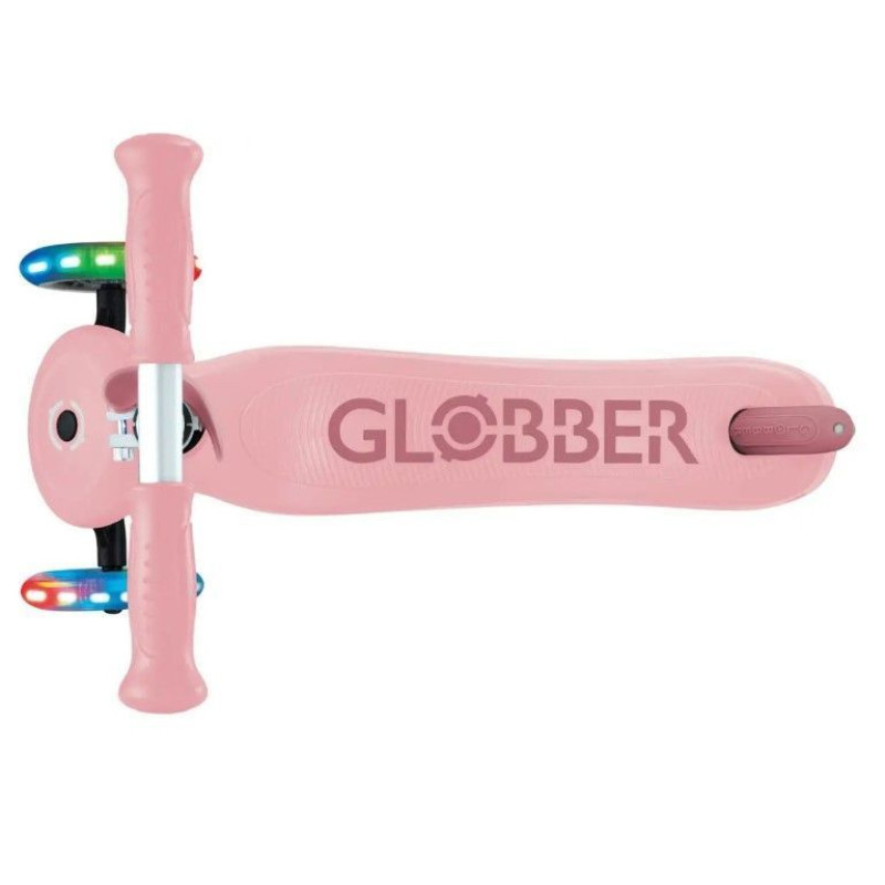Самокат GLOBBER серії GO UP SPORTY пастельно-рожевий, до 20/50кг, 1+, колеса що світяться
