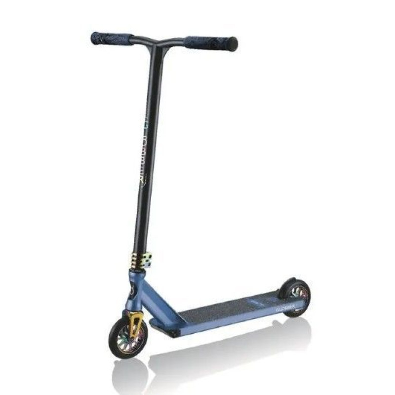 Самокат GLOBBER серії GS900 DELUXE чорно-синій, трюковий, з пегами, до 100кг, 8+