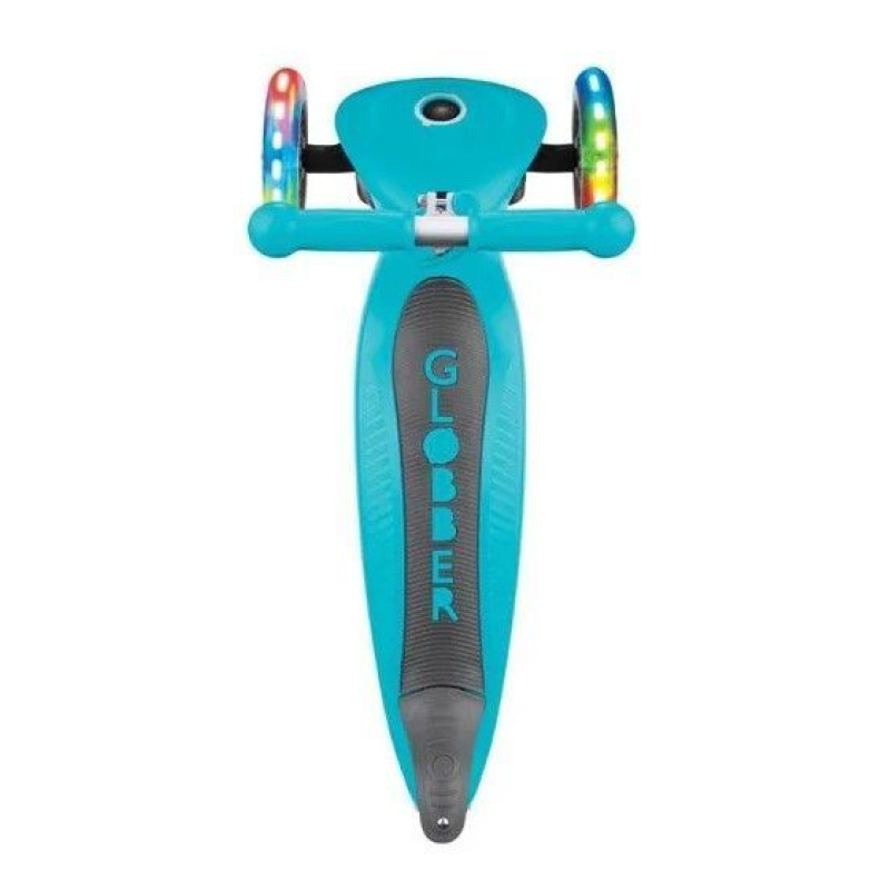 Самокат GLOBBER серії PRIMO FOLDABLE LIGHTS, бірюзовий, колеса з підсвіткою, 50кг, 3+