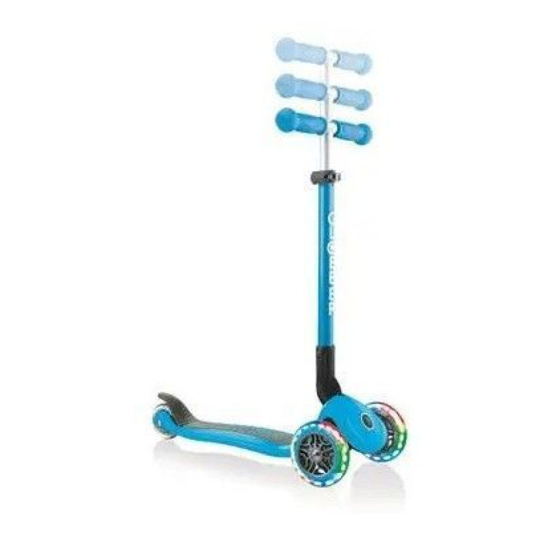 Самокат GLOBBER серії PRIMO FOLDABLE LIGHTS, блакитний, колеса з підсвіткою, 50кг, 3+