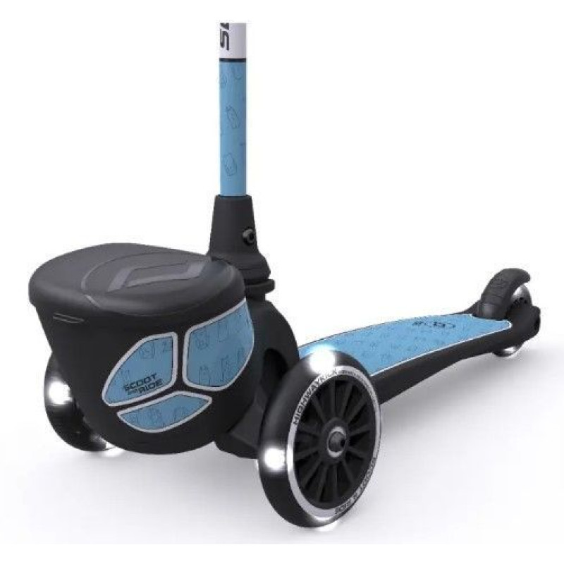 Самокат Scoot and Ride серії Highwaykick-2 з колесами що світяться сталевий, 2+ до 50кг