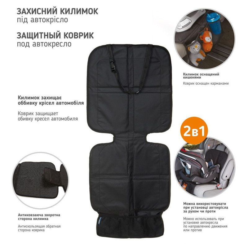 Захисний килимок під автокрісло ME 1072 чорний