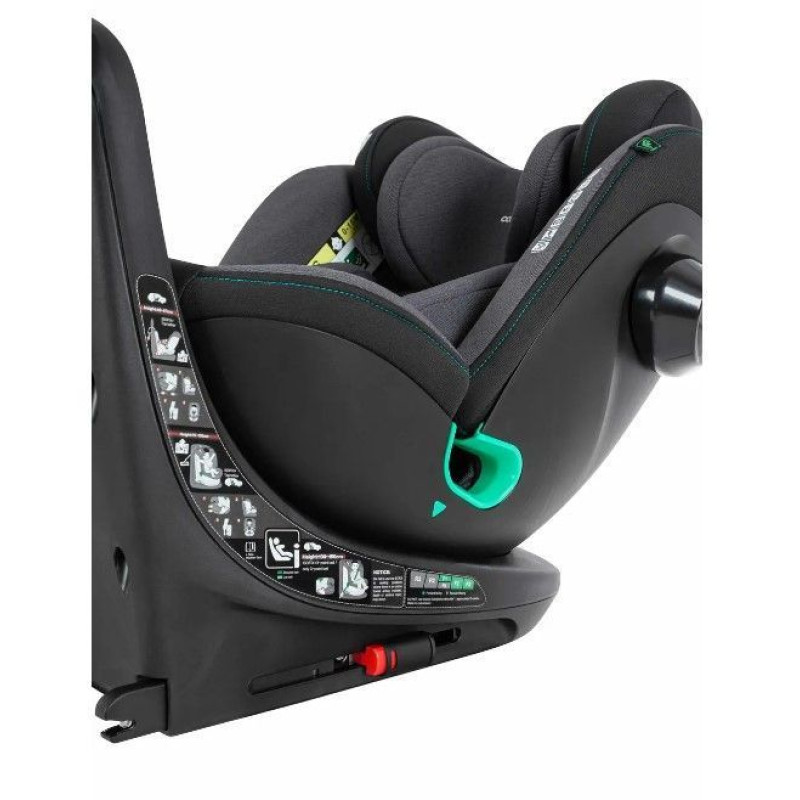Автокрісло CARRELLO Sirius CRL-8808 Absolute Black i-Size 40-150см ISOFIX, поворот /1/