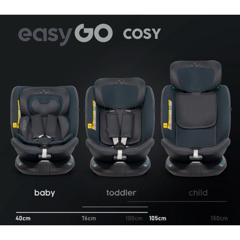 Автокрісло EasyGo Cosy izofix 0-36 Ink