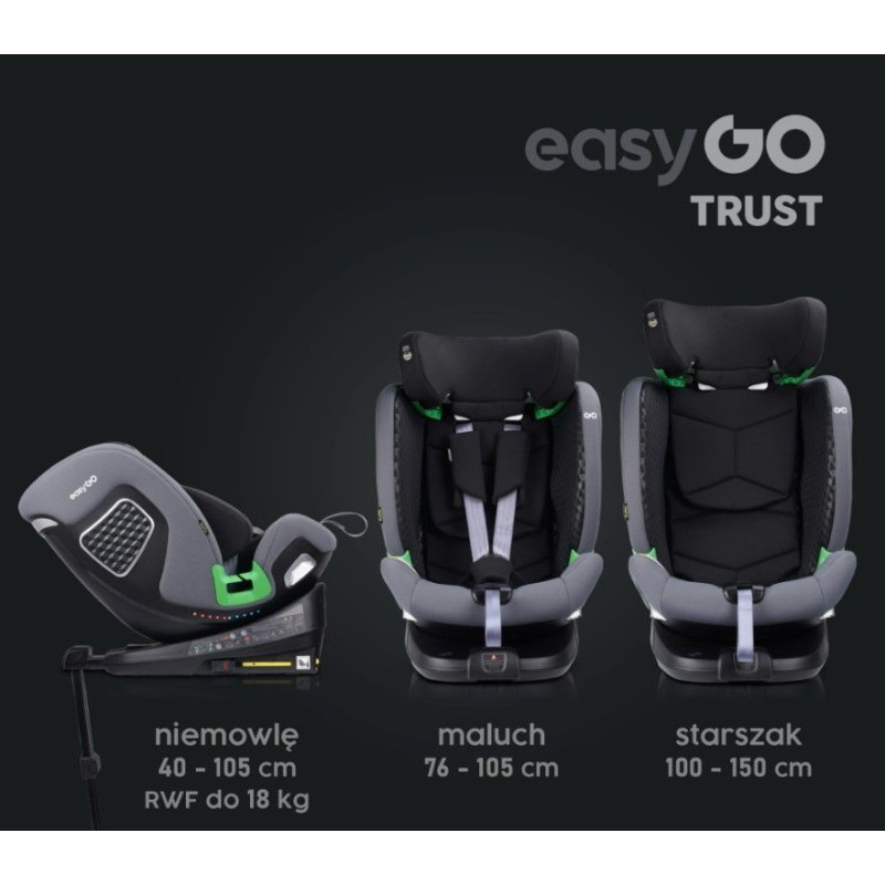 Автокрісло EasyGo Trust 0-25 ізофікс Taupe