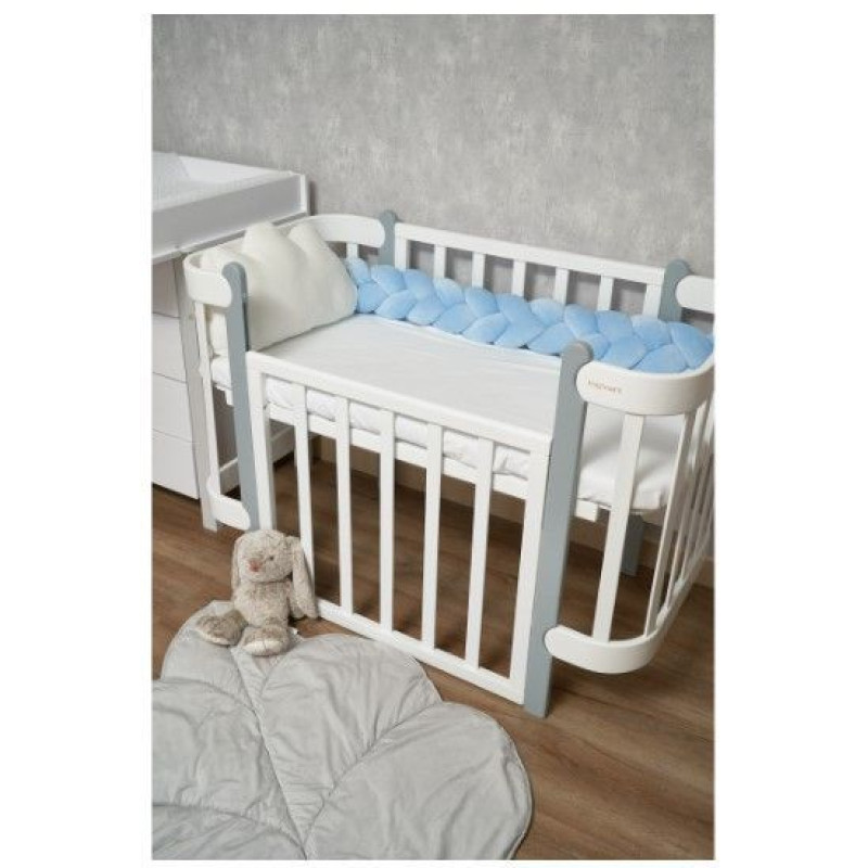 Бампер - косичка Twins 3-х прядна 120 см 2020-K3-120-14, mint, м
