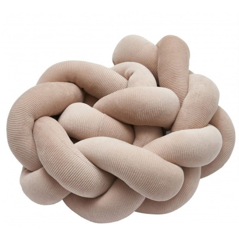 Бампер - косичка Twins 3-х прядна 120 см Ego 2020-K3-120E-02, beige, бежевий