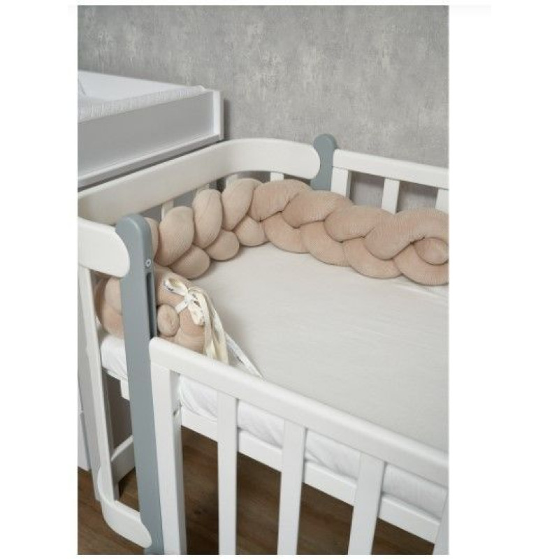 Бампер - косичка Twins 3-х прядна 120 см Ego 2020-K3-120E-02, beige, бежевий