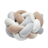Бампер - косичка Twins 3-х прядна 120 см Ego 2020-K3-120E-1002, beige/ grey, сірий/беж