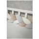 Бампер - косичка Twins 3-х прядна 120 см Ego 2020-K3-120E-1002, beige/ grey, сірий/беж