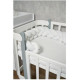 Бампер - косичка Twins 3-х прядна 120 см Pastel 2020-K3-120P-01, white, білий