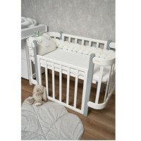Бампер - косичка Twins 3-х прядна 120 см Pastel 2020-K3-120P-202, ecru, беж світлий