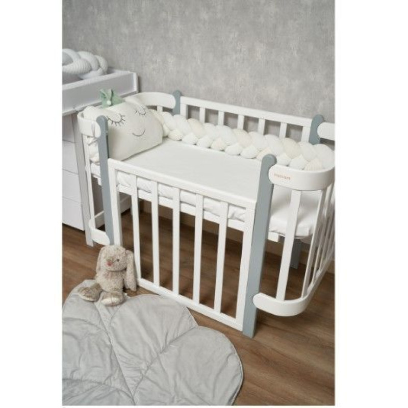 Бампер - косичка Twins 3-х прядна 120 см Pastel 2020-K3-120P-202, ecru, беж світлий