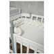 Бампер - косичка Twins 3-х прядна 120 см Pastel 2020-K3-120P-202, ecru, беж світлий