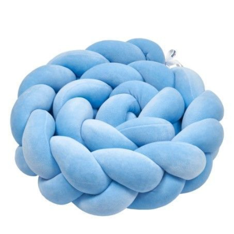 Бампер - косичка Twins 3-х прядна 150 см 2020-K3-150-04, blue, блакитний