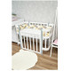Бампер - косичка Twins 3-х прядна 240 см 2020-K3-240-0510202, yellow/grey/ecru, жовтий/сірий/молочний