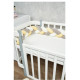 Бампер - косичка Twins 3-х прядна 240 см 2020-K3-240-0510202, yellow/grey/ecru, жовтий/сірий/молочний