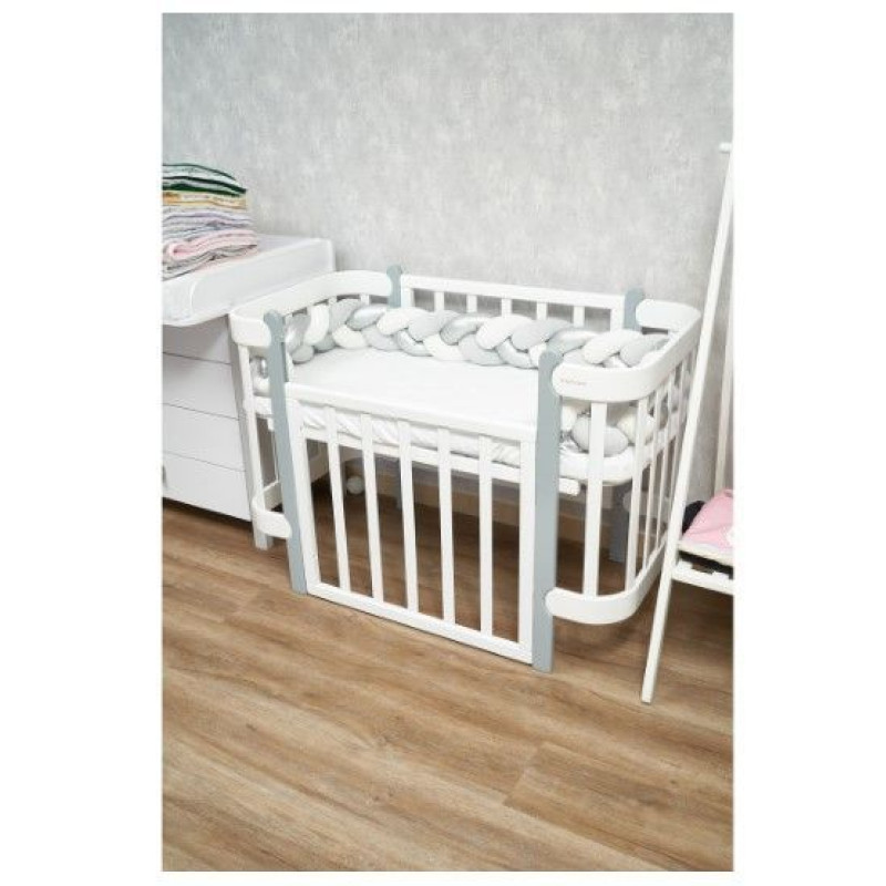 Бампер - косичка Twins 3-х прядна 240 см 2020-K3-240-21, silver shine, срібний