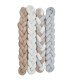 Бампер - косичка Twins 3-х прядна 240 см Ego 2020-K3-240E-1002, beige/ grey, сірий/беж