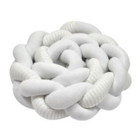 Бампер - косичка Twins 3-х прядна 240 см Pastel 2020-K3-240P-01, white, білий