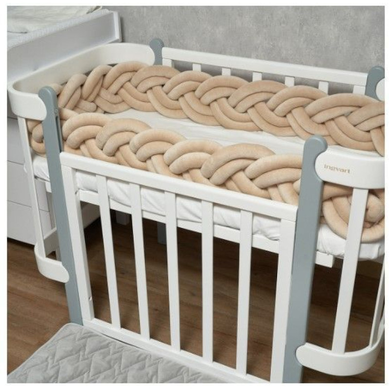 Бампер - косичка Twins 3-х прядна подвійна 240 см 2020K32-240-02, беж