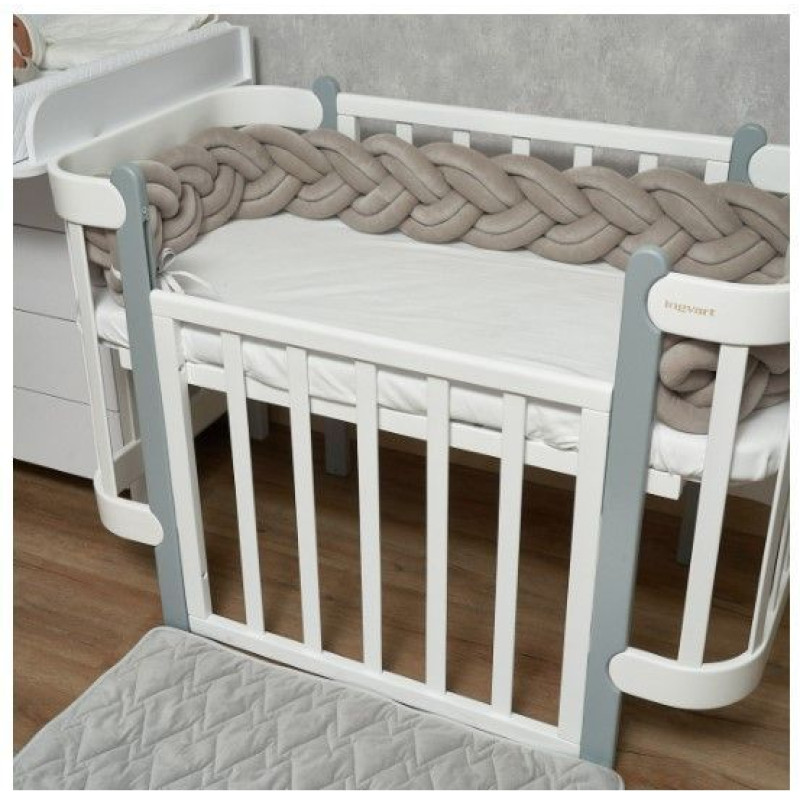 Бампер - косичка Twins 3-х прядна подвійна 240 см 2020K32-240-10, сірий
