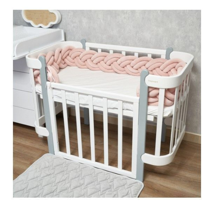 Бампер - косичка Twins 3-х прядна подвійна 240 см 2020K32-240-24, пудра