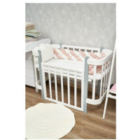 Бампер - косичка Twins 4-х прядна 200 см 2020-K4-200-24202, powder pink/ecru