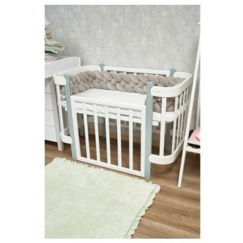Бампер - косичка Twins 4-х прядна 240 см 2020-K4-240-010, grey, сірий