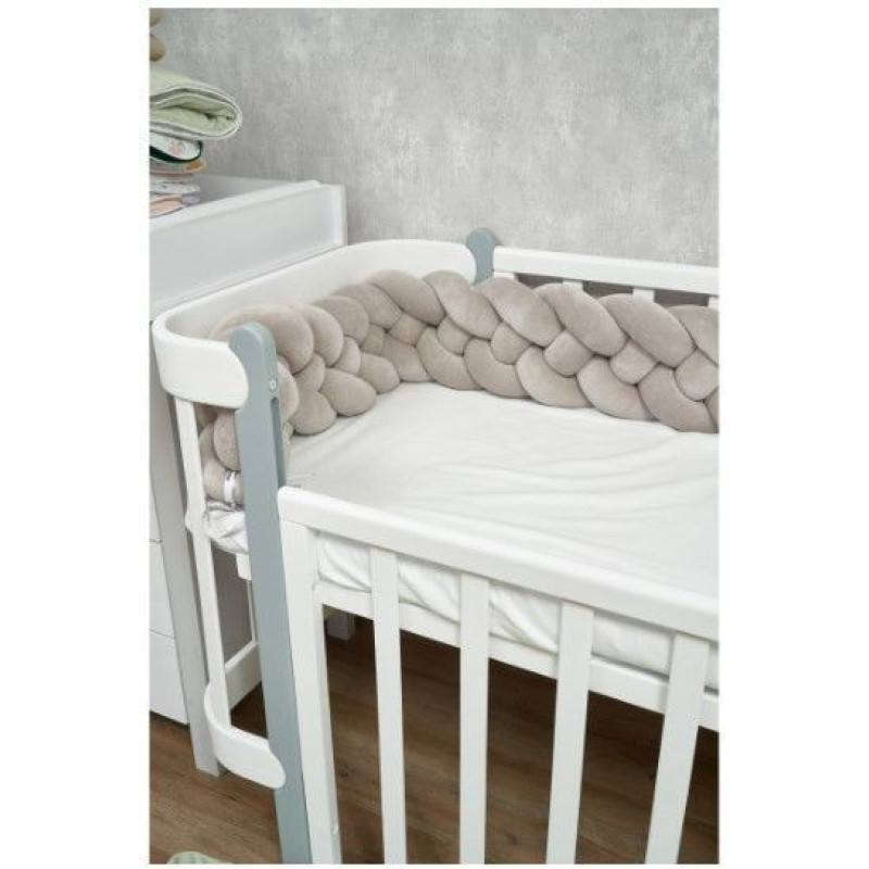 Бампер - косичка Twins 4-х прядна 240 см 2020-K4-240-010, grey, сірий