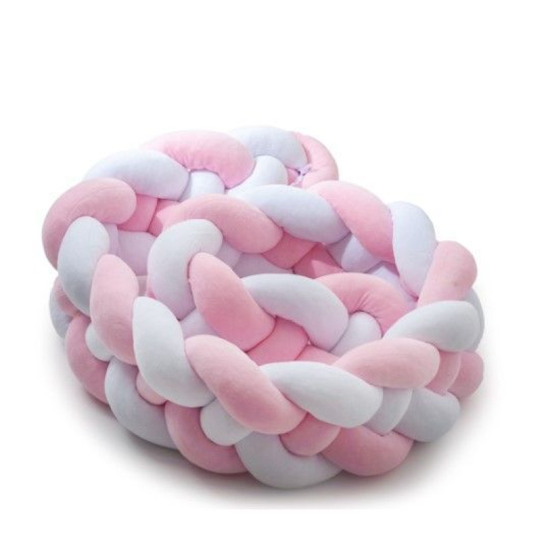 Бампер - косичка Twins 4-х прядна 240 см 2020-K4-240-08, pink, рожевий