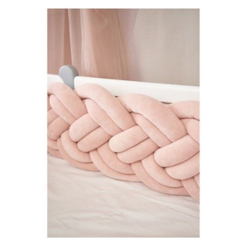 Бампер - косичка Twins 4-х прядна подвійна 240 см 2020-K4-2-240P-24, powder pink