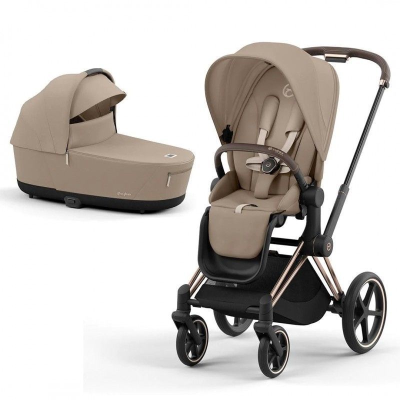 Коляска 2 в 1 Cybex Priam 4.0 Rose Gold Cozy beige