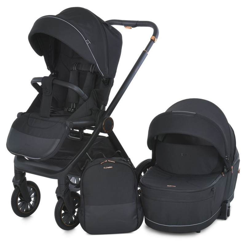 Дитяча коляска 2 в 1 ElCamino ME 1100-1 ERA Black Ink