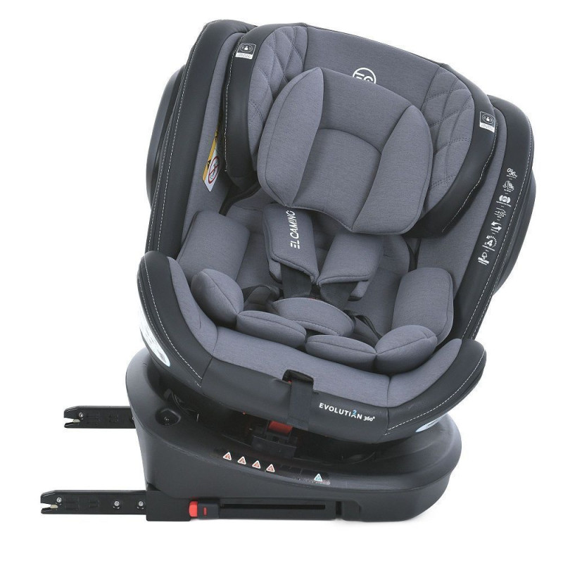 Автокрісло ElCamino ME 1045 EVOLUTION 2 360⁰ Melange Simply Gray
