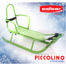 Санки Adbor Piccolino зі спинкою зелені