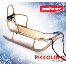 Санки Adbor Piccolino зі спинкою бежеві