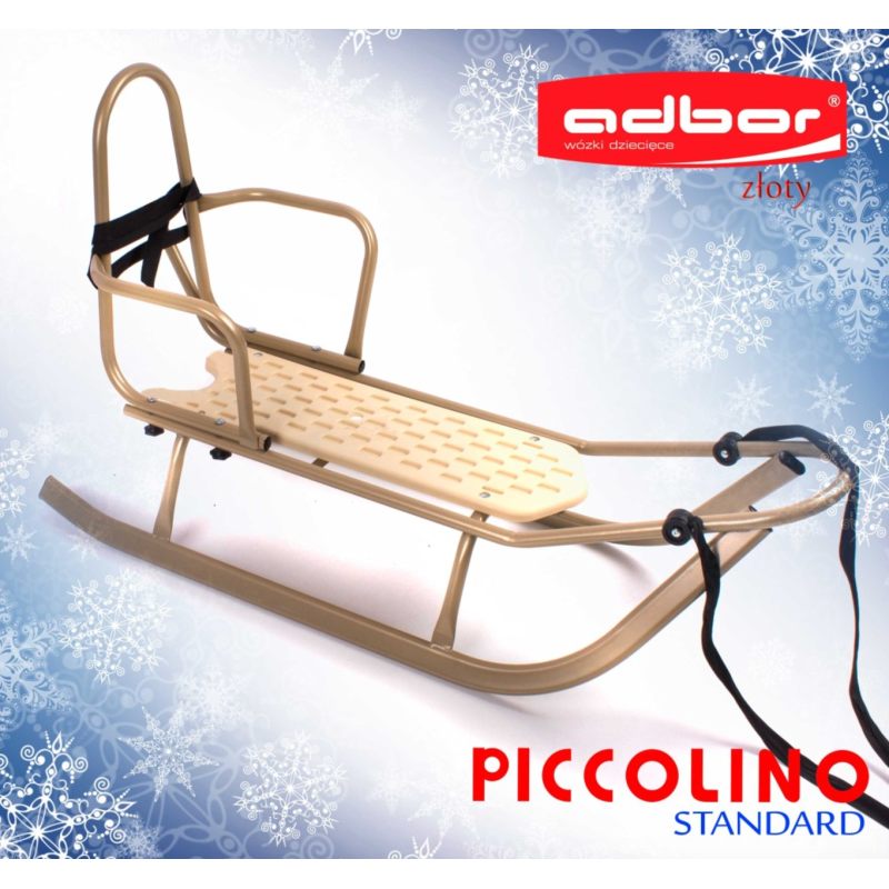 Санки Adbor Piccolino зі спинкою бежеві