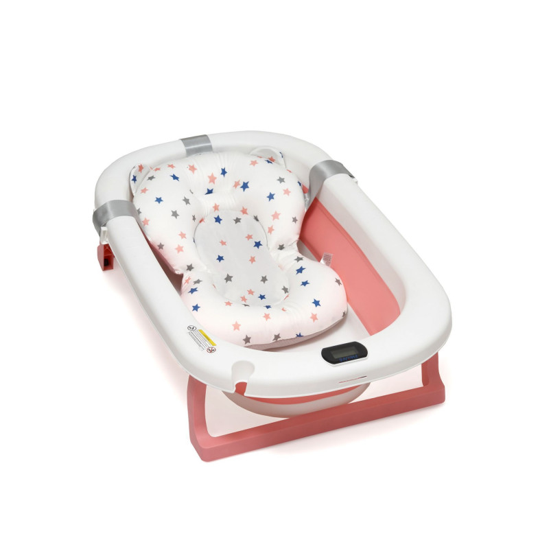 Складна силіконова ванна Twins Bass Plus Pink