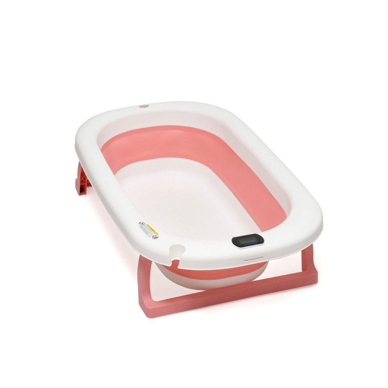 Складна силіконова ванна Twins Bass Plus Pink