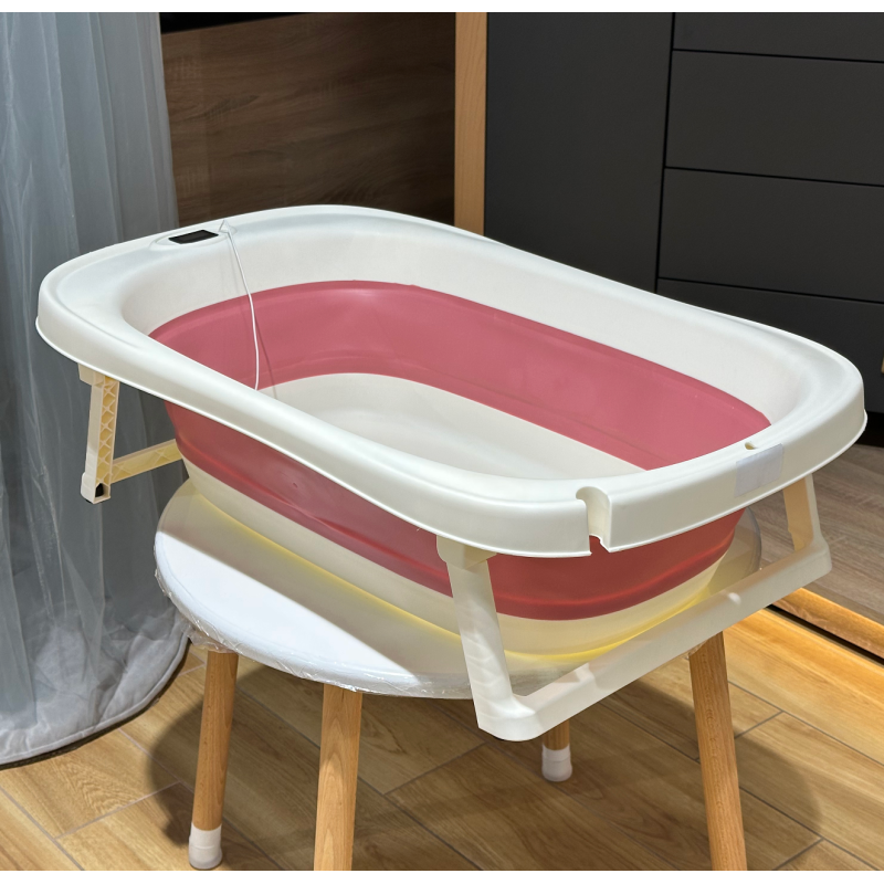 Складна силіконова ванна Twins Aqua Pink