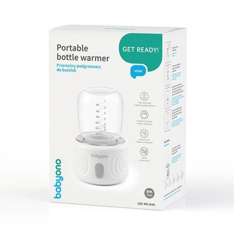 Підігрівач дитячих пляшечок портативний Babyono з акумулятором USB-C