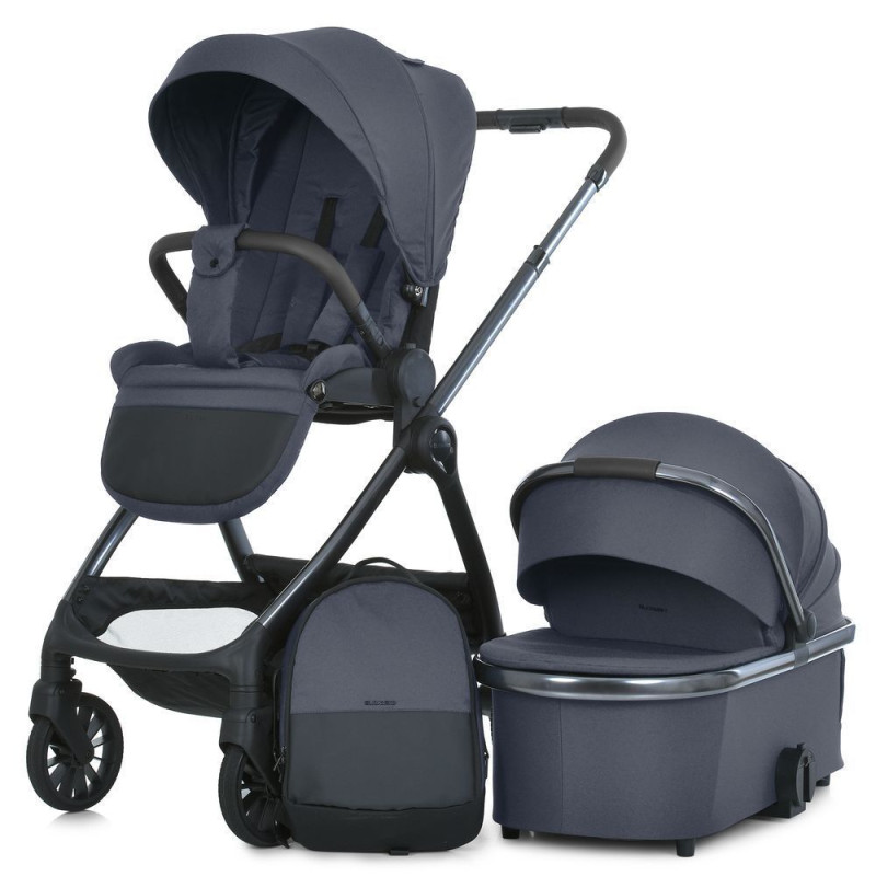 Коляска універсальна 2в1 ElCamino ME 1183 RIVIERA Asphalt Gray