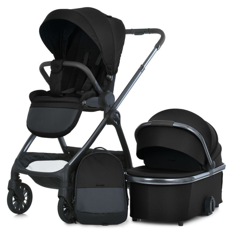 Коляска універсальна 2в1 ElCamino ME 1183 RIVIERA Jet Black