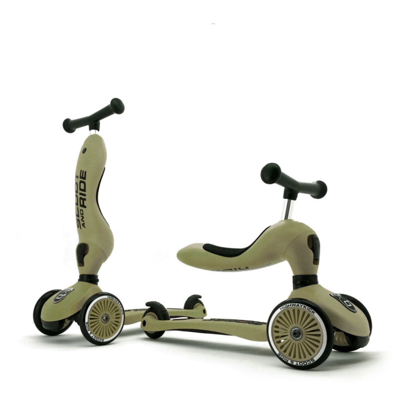 Самокат Scoot and Ride серії Highwaykick-1 оливковий, 1-5 років