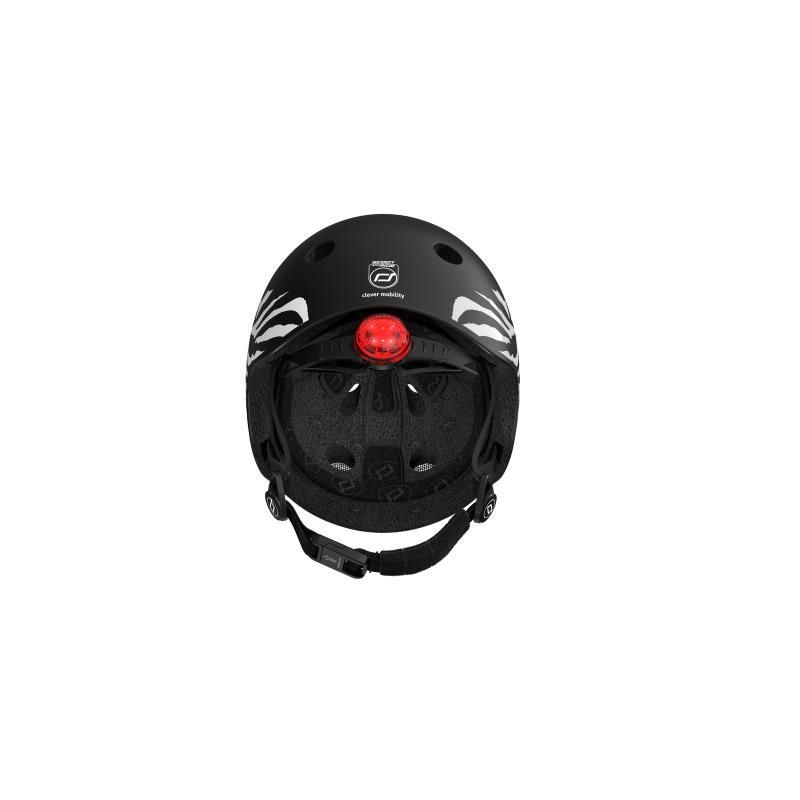 Шолом захисний дитячий Scoot and Ride, зебра, з ліхтариком, 45-51см