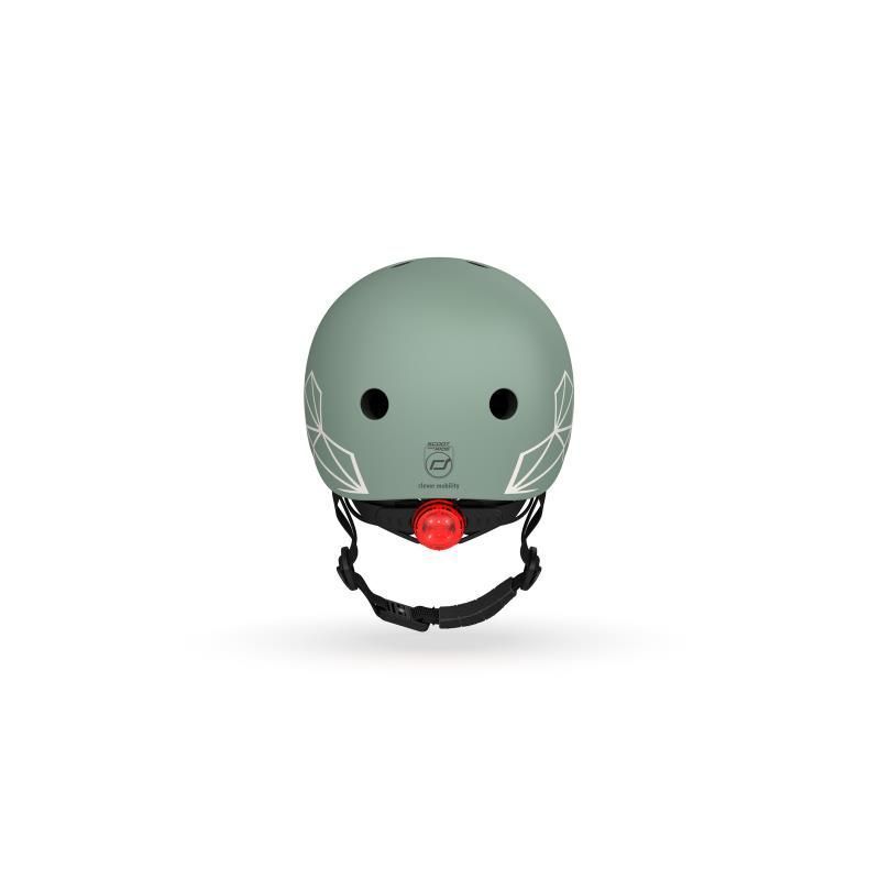 Шолом захисний дитячий Scoot and Ride, зелений, з ліхтариком, 45-51см