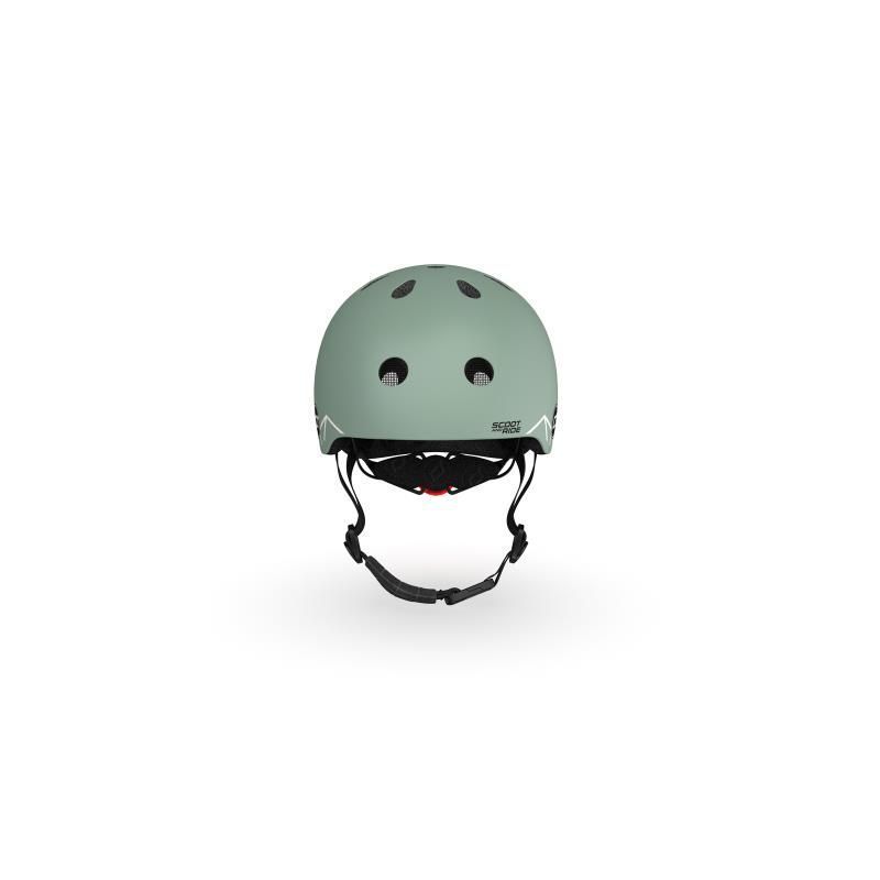 Шолом захисний дитячий Scoot and Ride, зелений, з ліхтариком, 45-51см